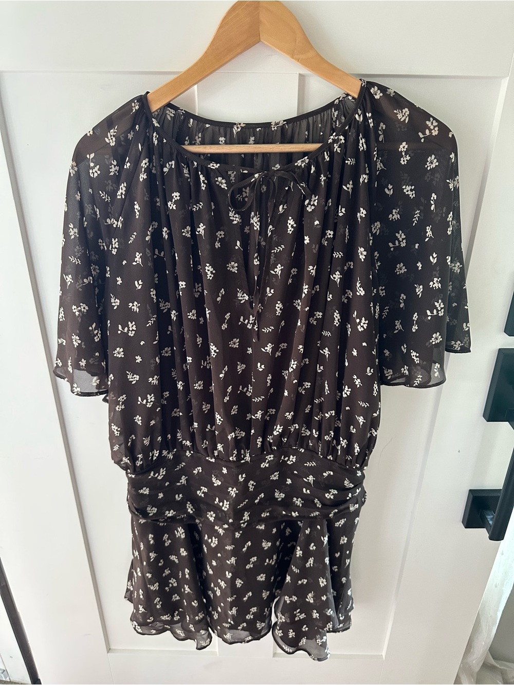 Abercrombie & Fitch Brown Floral Blouse